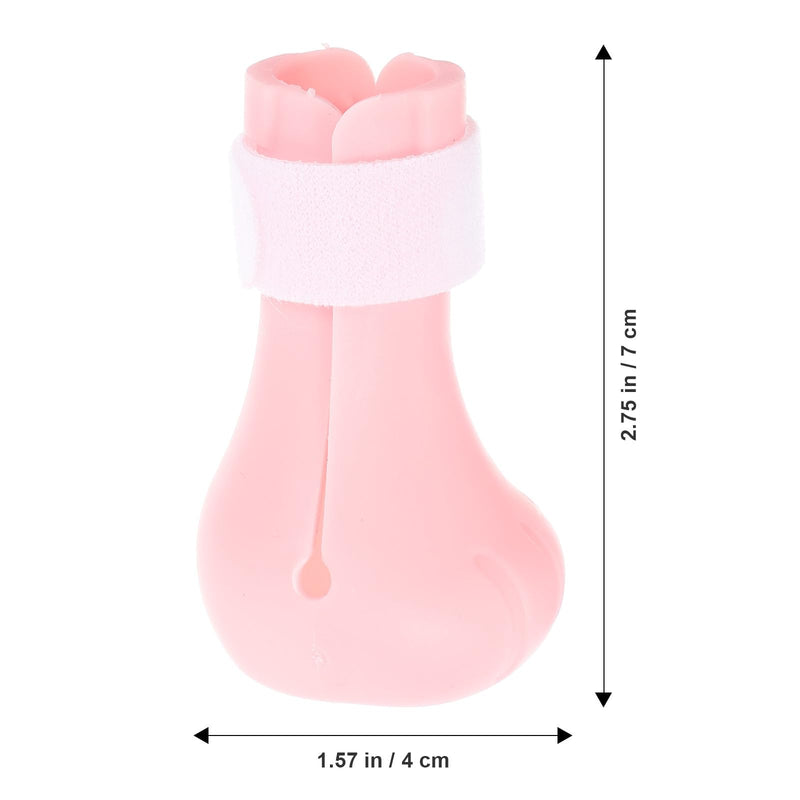 GLEAVI 4-Pack Silicone Cat Paw Protectors in Pink with Adjustable Fit. Washable cat shoes to protect claws during bathing and cat shelters.