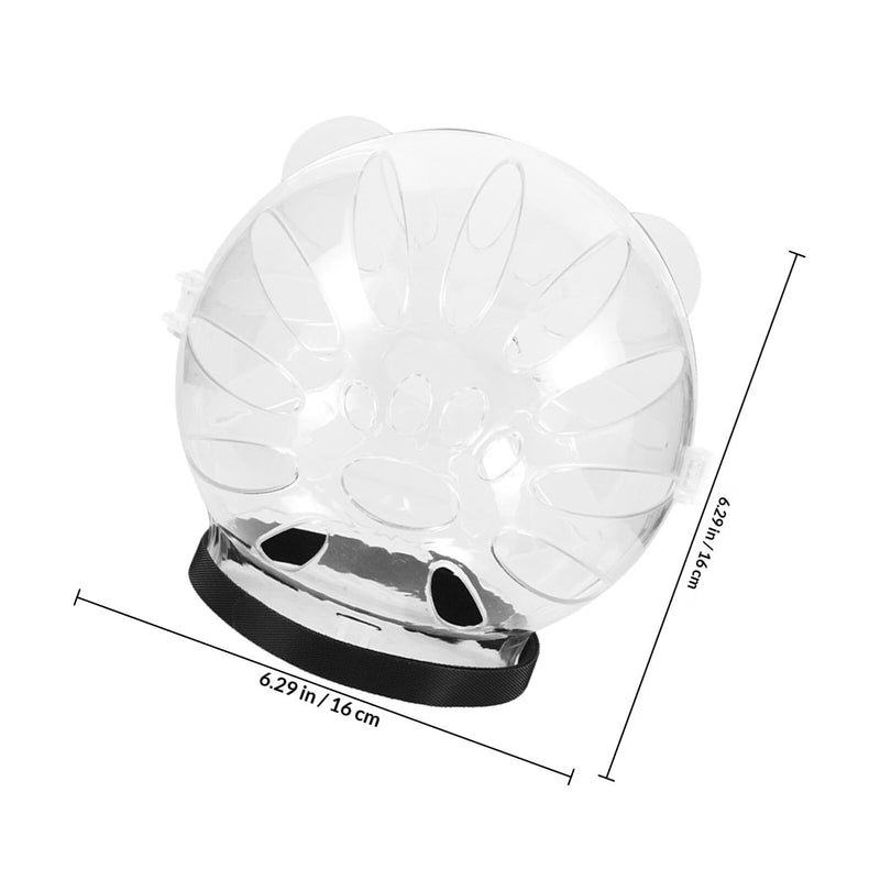 Breathable cat bladder helmet made of ABS. Large, round-shaped head protection with leg protection for cats after surgery. Wear-resistant and transparent.