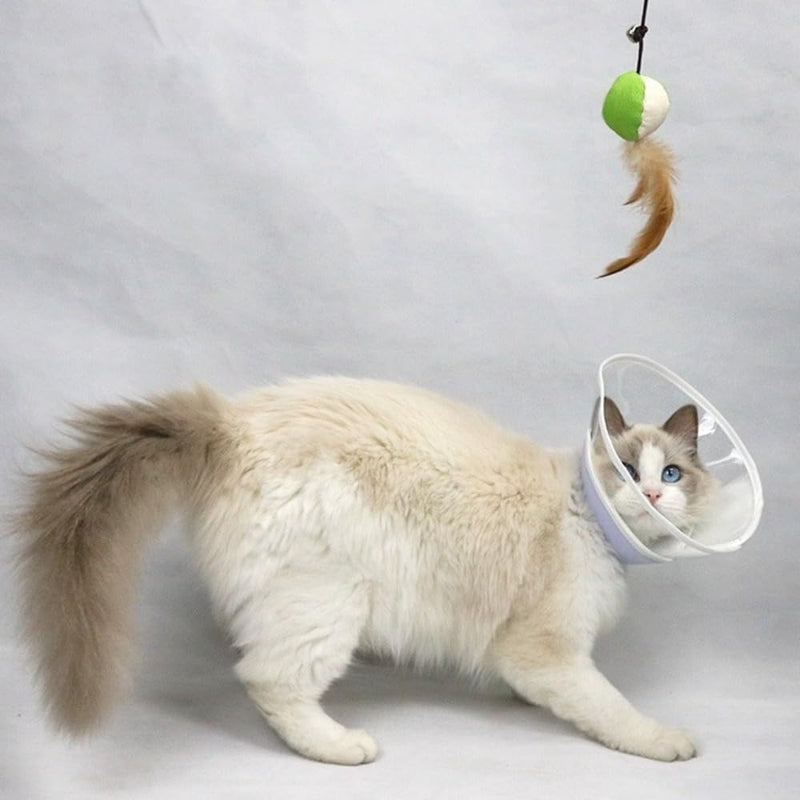 Clear Cat Recovery Cone Collar Comfortable Adjustable Pet Protective Collar Anti-Licking Soft Elizabethan Ring Dogs(Pink)