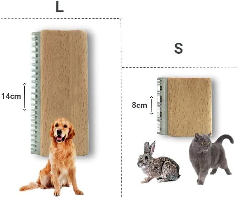Wood Groom Brush, Deshedding Grooming Tool, Professional Pet Wooden Groomer, Ergonomic Design, No Hurt for Dogs, Cats and Horses (5 inch) 5 Inch - PawsPlanet Australia