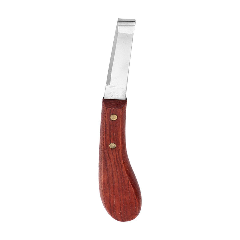 Right Handed Horse Hoof Knife, Curved Stainless Steel Trimming Tool Ergonomic Wooden Handle for Farrier Stable single right hand