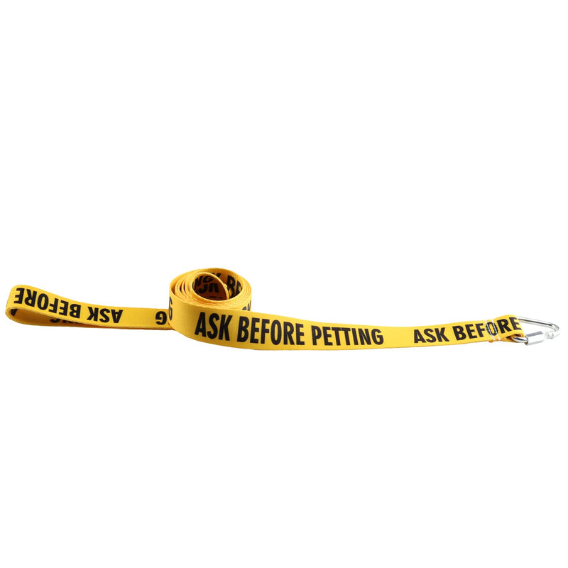 JXGZSO Ask Before Petting/Ask to Pet Nervous Yellow Dog Lead Nervous Shy Rescue Dog Gift (Ask Before Pet Leashes) Ask Before Pet Leashes - PawsPlanet Australia