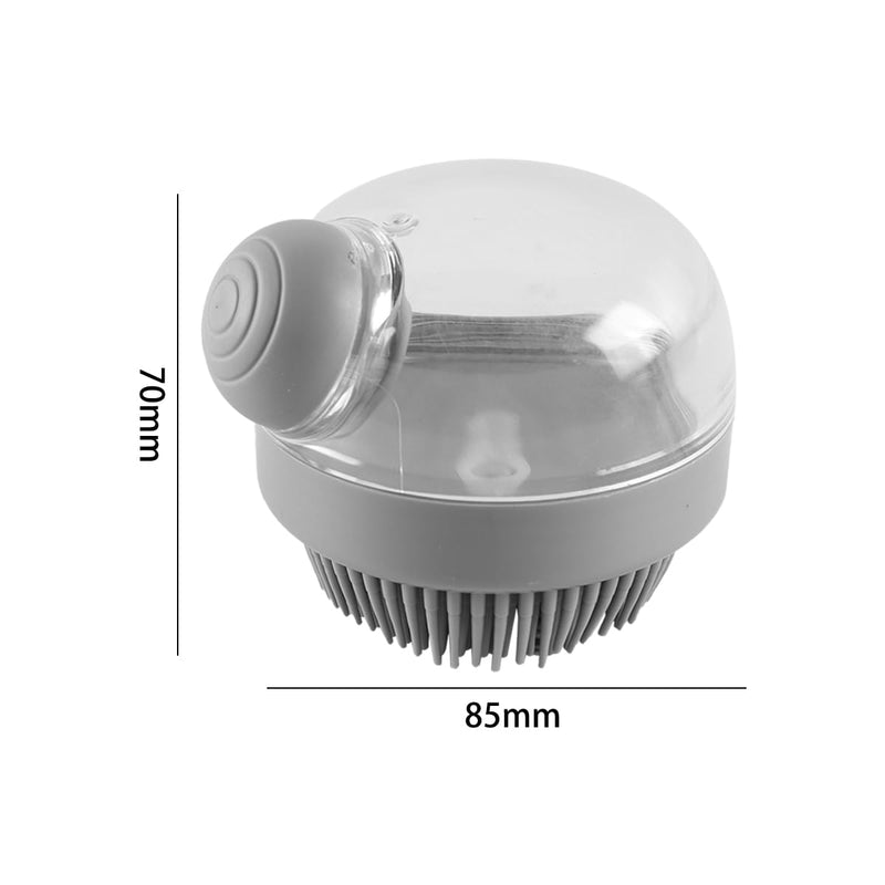 2 Pcs Pet Grooming Bath Massage Brush Grooming Shower Brushes Bath Shampoo Massage Dispenser Shower Brush(Grey)