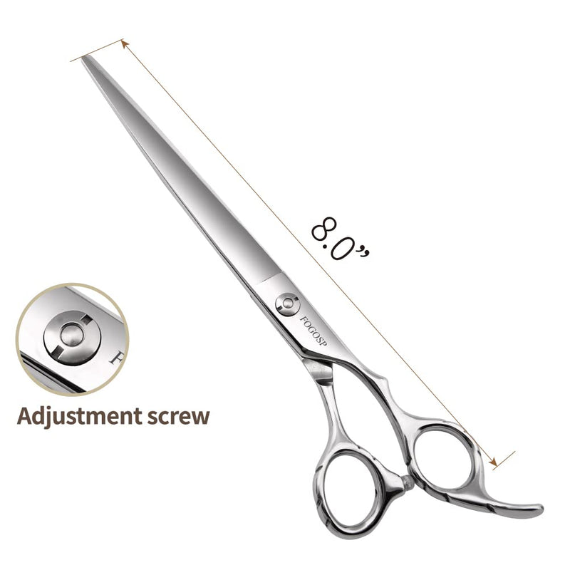Straight Dog Grooming Scissors 8.0'' Professional Pet Grooming Shears for Thick Coat Medium Large Dog Cat (8.0 In, Straight) 8.0 inch - PawsPlanet Australia