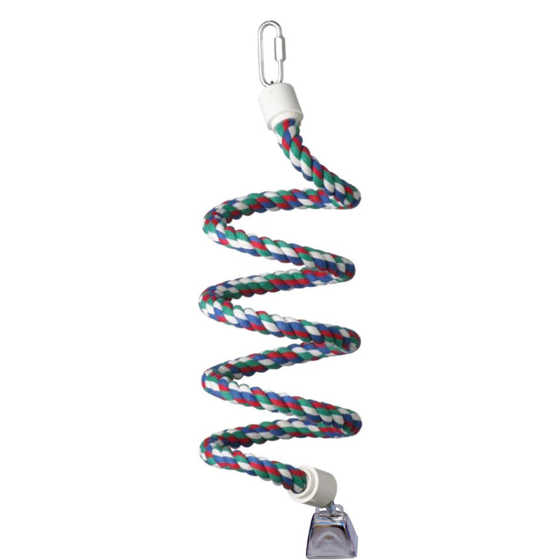Super Bird Creations SB323 Small Bungee Bird Toy - Rope Perch for Canary, Parakeets, Cockatiels, Finch, Lovebirds - Colorful Hanging Perch - Enriching Bungee Toy for Small Birds & in Bird Cages ½" x 52" Bungee - PawsPlanet Australia