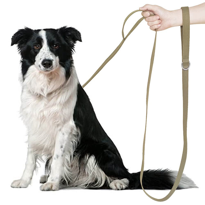Hoanan 8ft Double Handle Traffic Dog Leash, Heavy Duty Tactical Dog Leash, Thick Nylon Dog Training Leash with 2 Traffic Control Handle for Medium Large Breed Dogs coyote brown - PawsPlanet Australia