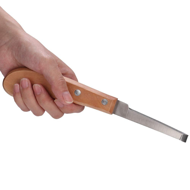 Straight Cutting Tools Shape Hoof Trimming Knife, Carbon Steel Hoof Knife for Horses, Goats, Cattle (Straight Right Hand)