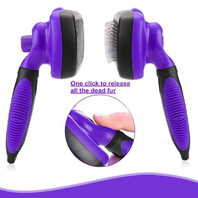 Volpe Cat Brush, Dog Brush, Furminator For Dogs, Dog Brush For Shedding,Cat Brushes For Indoor Cats,Dog Hair Remover, Deshedding Fur Removal,Purple Purple - PawsPlanet Australia