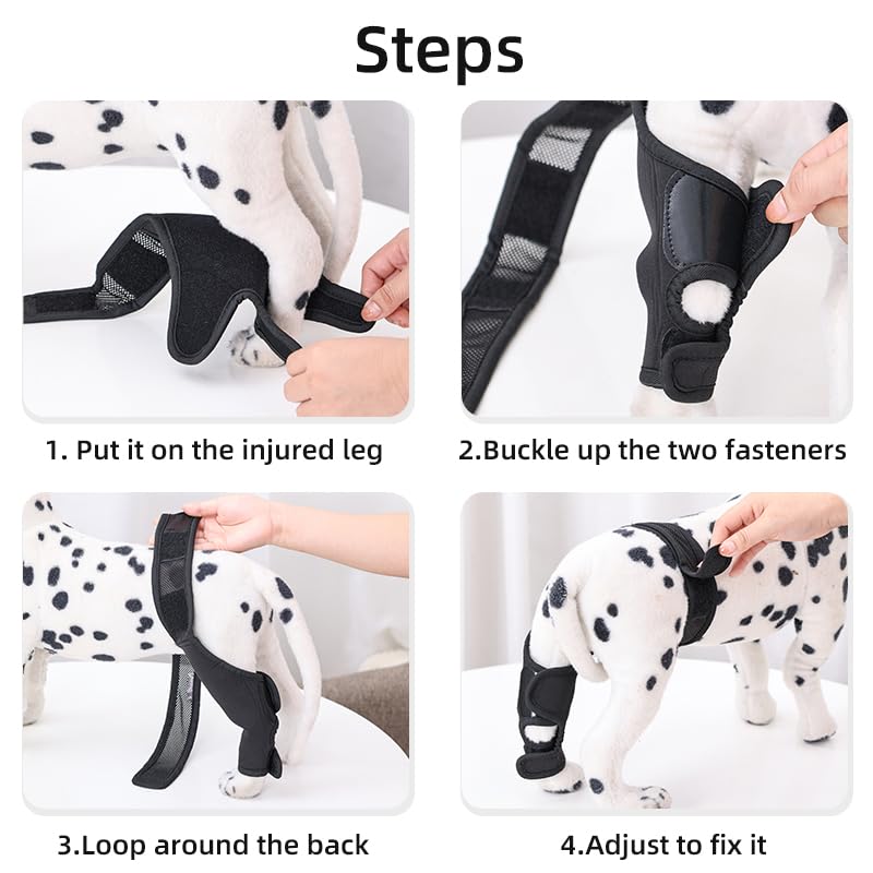 (S) Dog Knee Brace for Cruciate Ligament Injury Joint Pain Muscle Soreness. Adjustable Dog Leg Brace, Dog Support Brace,Dog Hind Leg Support. - PawsPlanet Australia
