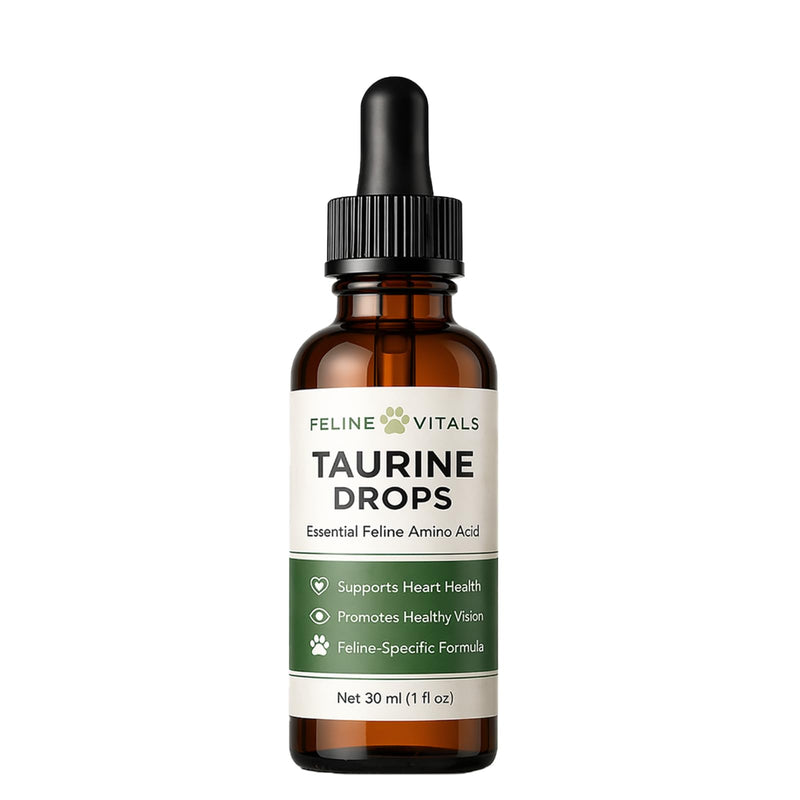 Feline Vitals Taurine Drops for Cats, Daily Nutrition, 1 Fl Oz | Essential Amino Acid Support for Daily Feline Nutrition, Easy-to-Use Liquid Formula