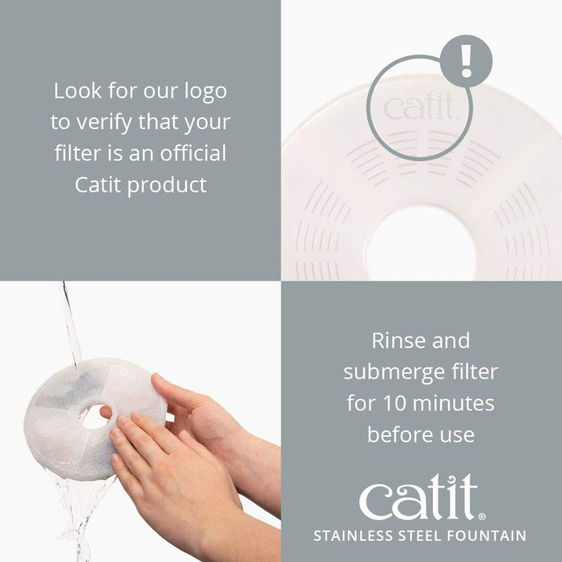 Catit Fresh & Clear Stainless Steel Cat Water Fountain, 50023 64 fl. oz. - PawsPlanet Australia