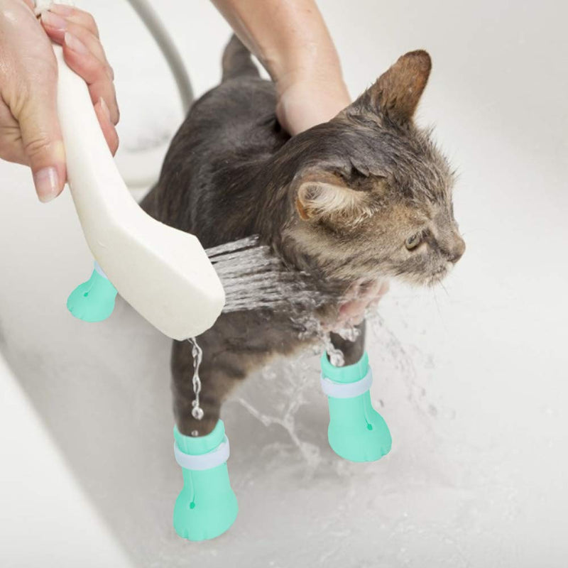 Cat Feet Covers, 4Pcs Set Cat Anti Scratch Shoes Boots Cover Bath Cat Nails Protector - PawsPlanet Australia