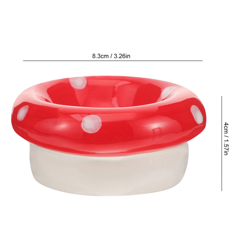 POPETPOP Hamster Mushroom Bowl - Ceramic Hamster Food Bowl Gerbil Water Feeding Dish Small Animal Bowl Container for Guinea Pigs Gerbil Mouse Rat Chinchilla