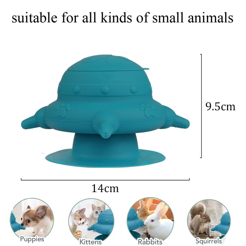 Puppy Milk Feeders for Multiple Puppies Kitten Feeding Bowl with 4 Nipples Silicone Nursing Bottle 235ml Food Water Feeding Station for Small Pets navy - PawsPlanet Australia