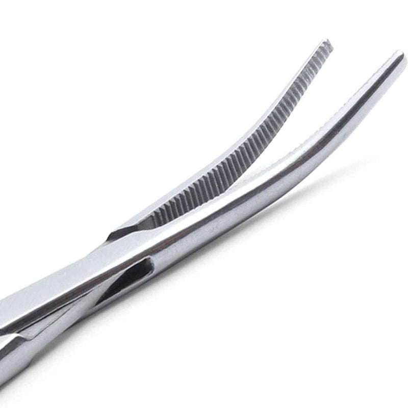 2pc Locking Straight & Curved Clamp Hemostat Forceps,Locking Tweezers Clamp for Pet Dog Grooming Ear Hair Cleaning tools 14.0 Centimetres - PawsPlanet Australia