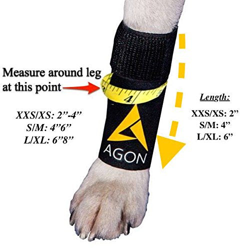 AGON (Pair) Dog Canine Front Leg Brace Paw Compression Wraps with Protects Wounds Brace Heals and Prevents Injuries and Sprains Helps with Loss of Stability Caused by Arthritis (Small/Medium) Small/Medium - PawsPlanet Australia