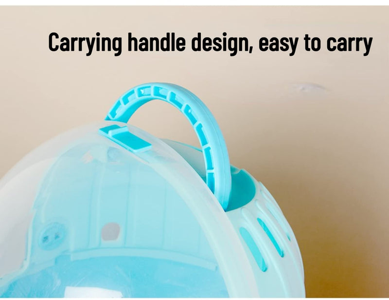 Bird Carrier with Handle - Parrot Carrier Lightweight Portable Pets Suitcase Transparent Breathable Cage for Small and Medium Birds Parrots Parakeet Cockatiels Conure Birds Accessories (Blue Haze) Blue Haze - PawsPlanet Australia