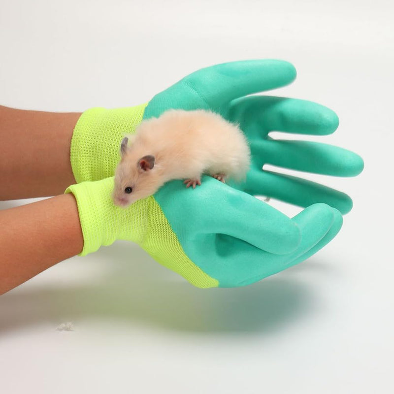 2 Pairs Hamster Gloves, Animals Glove to Handle Hamsters Hamster Bite Gloves Small Animal Handling Gloves Bite Gloves for Hamsters Rubber Pet Cat Gloves - PawsPlanet Australia