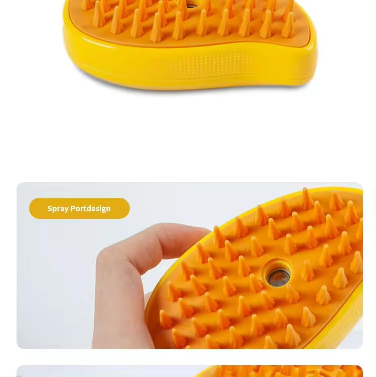 3-in-1 Rechargeable Pet Hair Brush: Massager, Steamy Comb & Self-Cleaning Mist Spray for Cats & Dogs - PawsPlanet Australia