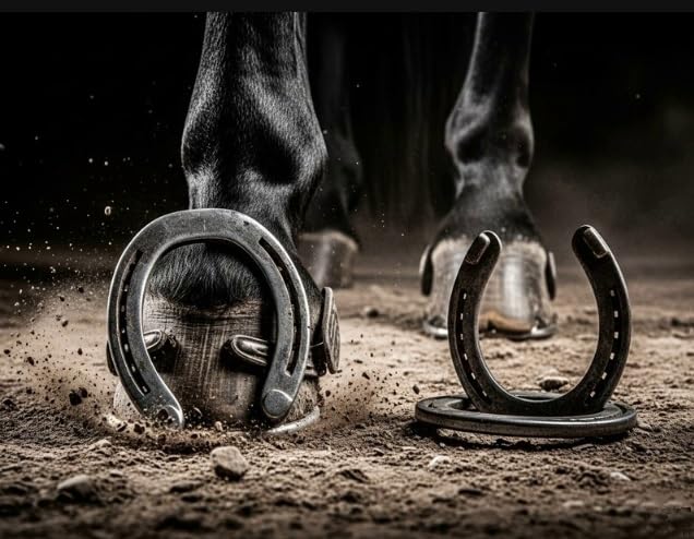 Cast Iron Good Luck Black Horse Shoe