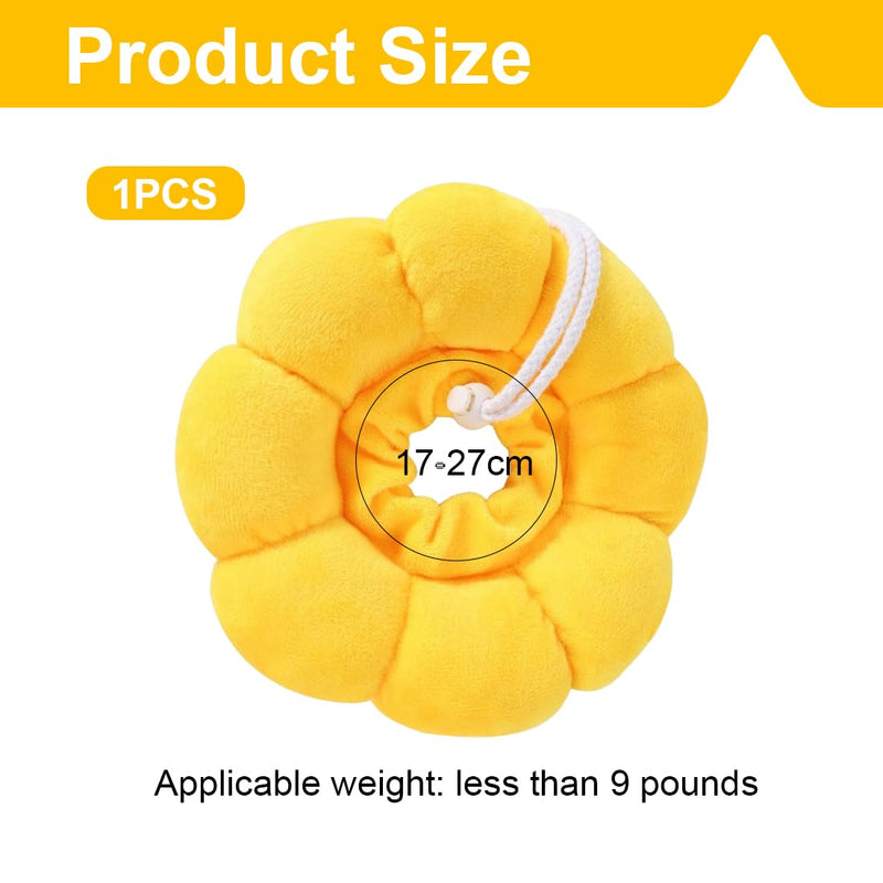 1 x Adjustable Soft Flowers Cat Recovery Collar Cone for Cats Small Dogs After Surgery and Injuries (M)