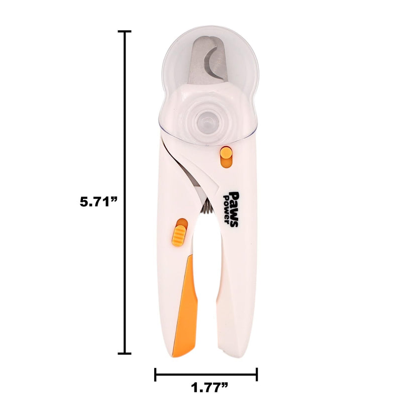 Cat Nail Clipper & Small Dog Nail Clippers with LED Light - Illuminates Nails & Bloodline for Safe, Easy Trimming - Extra Sharp, Avoid Over-Cutting - Essential Cat Supplies, White - PawsPlanet Australia
