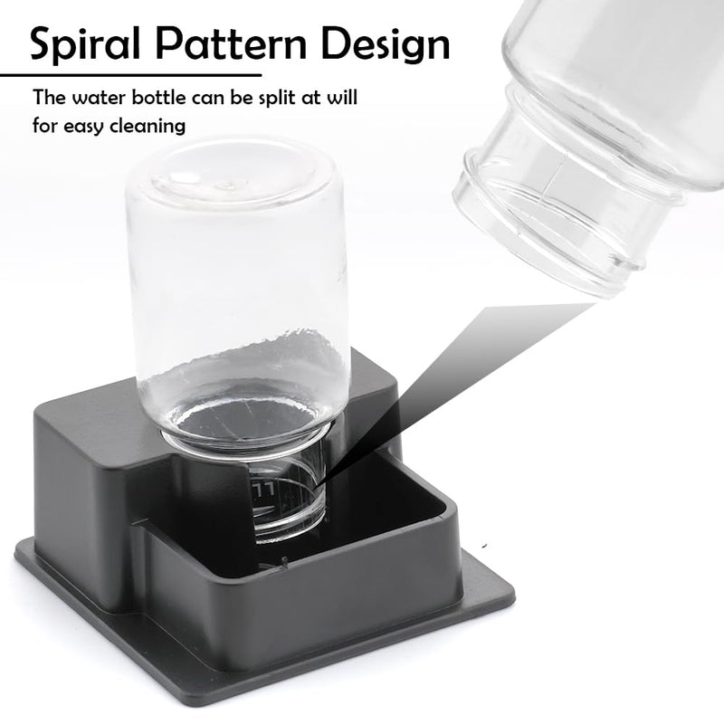 1 Pack Small Reptile Water Bowl Automatic Water Dispenser for Reptile Gecko Lizard Terrarium Bowl Feeder (Black) - PawsPlanet Australia