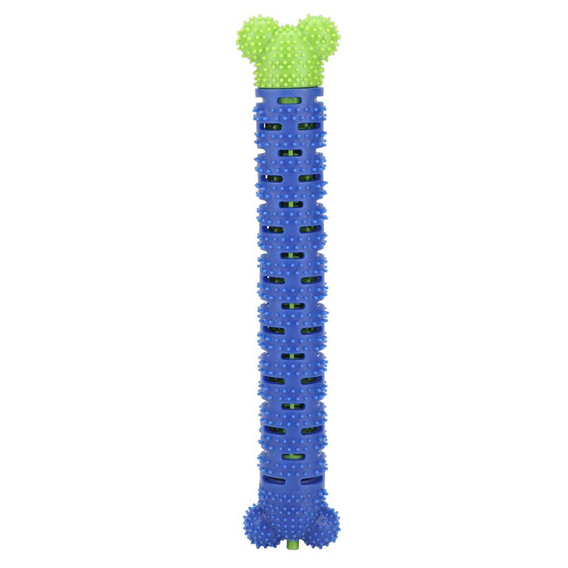 YOUTHINK Doggy Toothbrush Chew Toy, Silicone Dog Teeth Grinding Stick Bone Stick Teeth Cleaning for Small Medium Large Dogs (Blue Green)