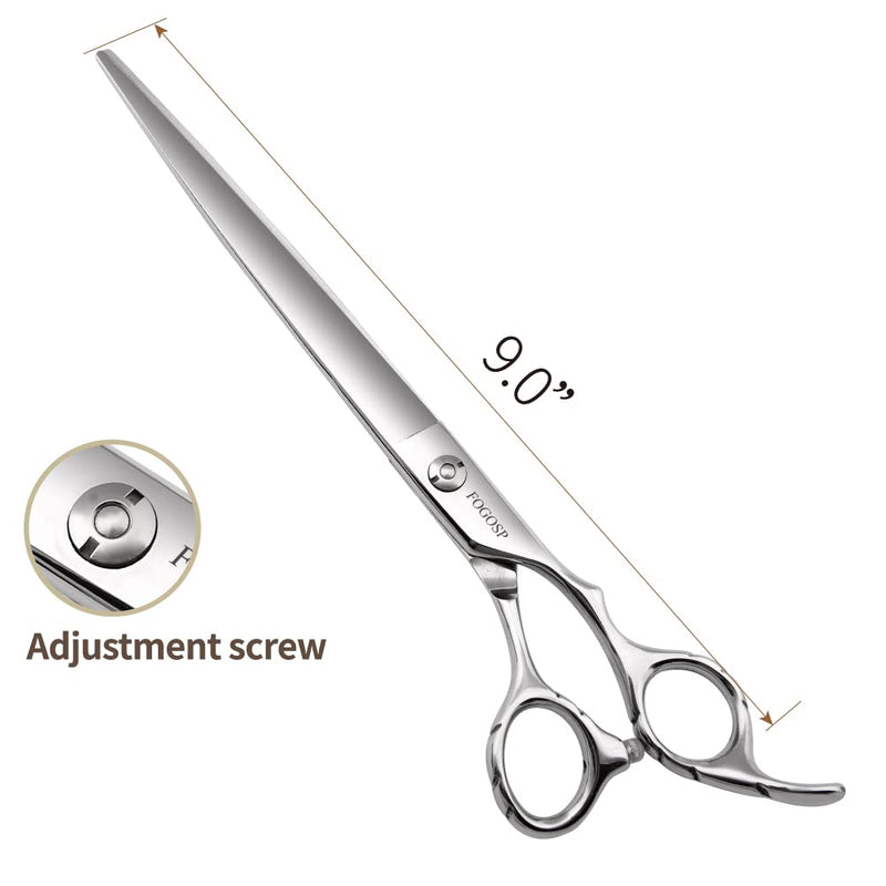 9.0'' Dog Grooming Scissors Straight Professional Pet Grooming Shears for Thick Long Hair Large Dog Cat (9.0 In, Straight) 9.0 inch - PawsPlanet Australia