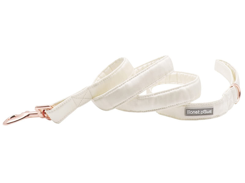 Lionet Paws Dog Leash - Off White Leash for Small Medium Large Dogs Matching Collar for Girl and Boy Leash-M (Pack of 1) - PawsPlanet Australia