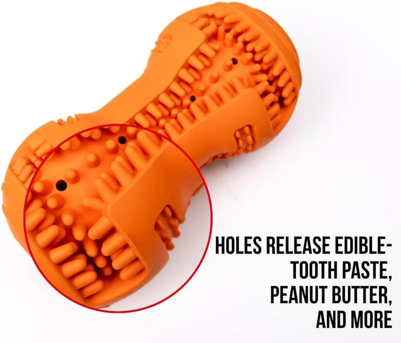 Fillable Dog Toy, Indestructible Dog Toy, Dog Teething Toys for Relieving Anxiety, Fillable Dog Chew Toy, Teeth Cleaning Dog Toy, Dog Toothbrush Toy, Dog Fillable Treat Toy - PawsPlanet Australia
