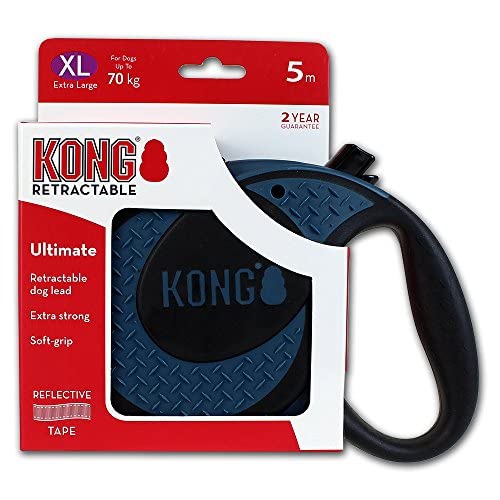 Alcott Kong Ultimate Retractable Dog Leash, Extra Large, Blue, 16' Long X-Large