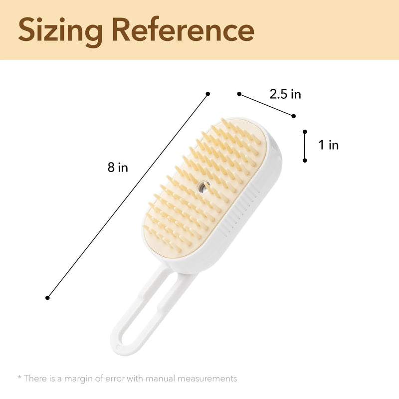 Soft 3-in-1 Silisone Spray Brush, Upgraded for Shedding, Cleaning and Spa Massage, Hair Removal, Best Water Steam Brush for indoor Long or Short Haired Cat and Dog (Purple, Handle) Purple, handle - PawsPlanet Australia