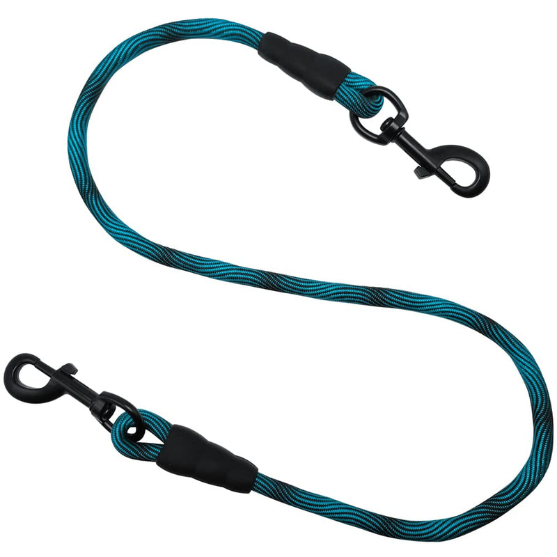 BTINESFUL 3FT Dog Tie Down, Nylon Rope Short Dog Tether Indoor Training Safety Vehicle Tether for Large Medium Strong Puppy Blue Black 3 Foot - PawsPlanet Australia