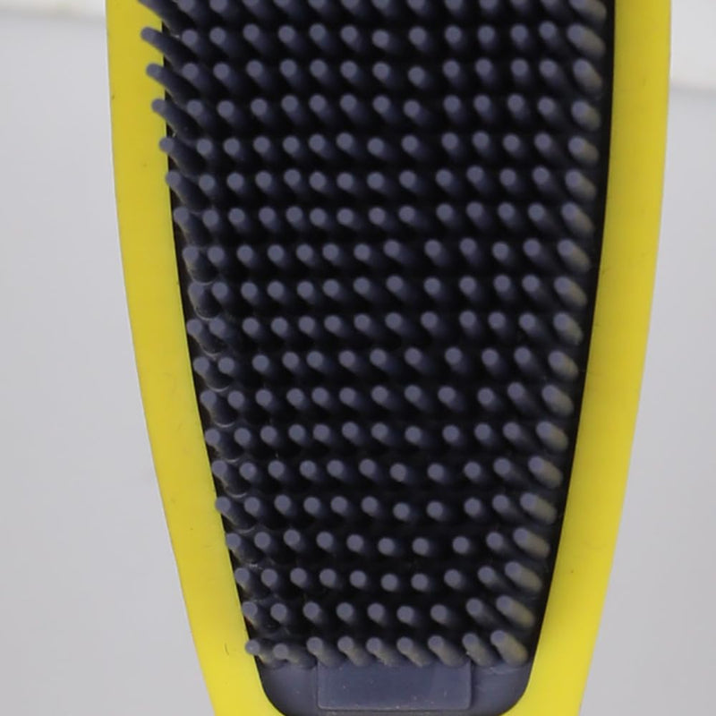 Rubber Pet Hair Removal Brush, Dogs Cats Hair Lint Remover Tool Massage Bath Comb Brush for Cleaning and Grooming (Yellow) Yellow - PawsPlanet Australia