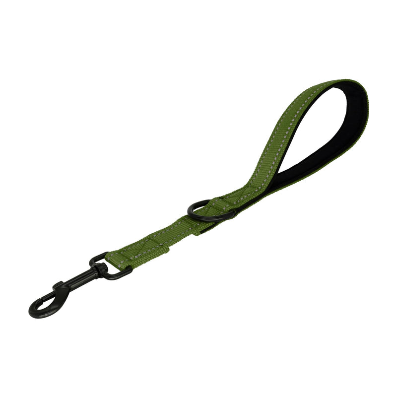 Giecoon Short Dog Leash, Reflective Traffic Leash with Padded Handle, 1 FT Nylon Training Leashes for Small Meidum Large Dogs, Green 12 Inch - PawsPlanet Australia