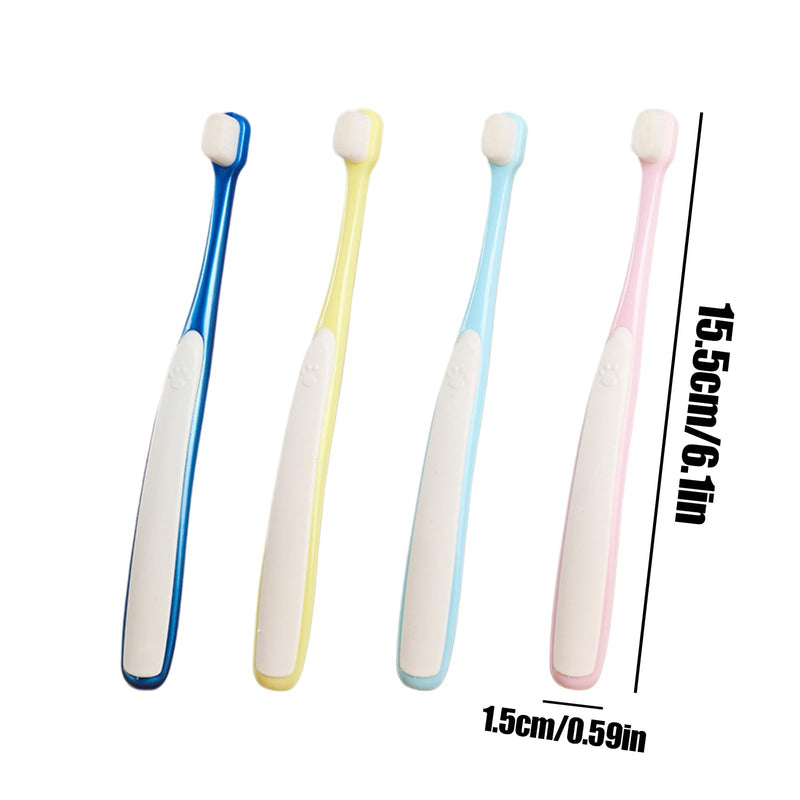 Pet Toothbrush, Small Dog Toothbrush - Wide Head Toothbrush Set, Gum Care Accessories for Cleaning Seniors, Home, Puppy, Daily Travel, Outdoor, Indoor Bathing