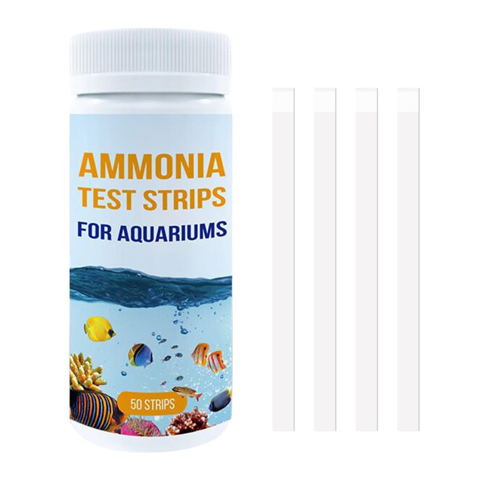 DONGKER 50pcs Aquarium Ammonia Test Strips,NH3/NH4 Test Kit Fast Testing Ammonia for Aquarium/Pond/Pool