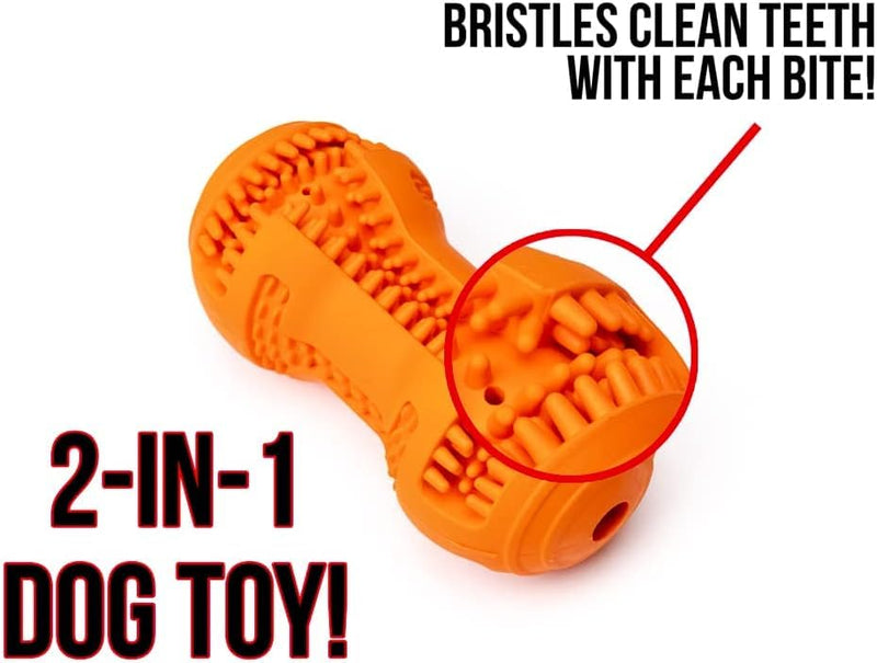 Fillable Dog Toy, Indestructible Dog Toy, Dog Teething Toys for Relieving Anxiety, Fillable Dog Chew Toy, Teeth Cleaning Dog Toy, Dog Toothbrush Toy, Dog Fillable Treat Toy - PawsPlanet Australia