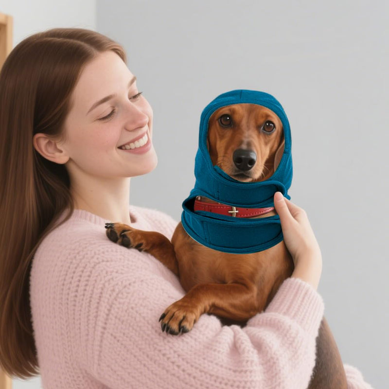 Dog Earmuffs, Ear Muffs for Dogs, Noise Protection, Hearing Protection, Dog Earmuffs, Noise Protection, Ear Protection, Dogs After Surgical Hoody (Blue, M)