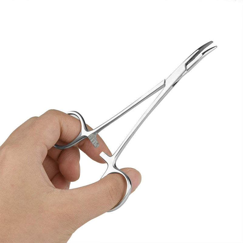 Dog Ear Hair Removal Tool, Dog Ear Plucking Tool Dog Ear Hair Remover Pets Ears Nose Hair Puller Stainless Steel Grooming Cleaning Clamp with Curved Tip Tweezers for Pet Cat Trimmer Accessories(small) - PawsPlanet Australia