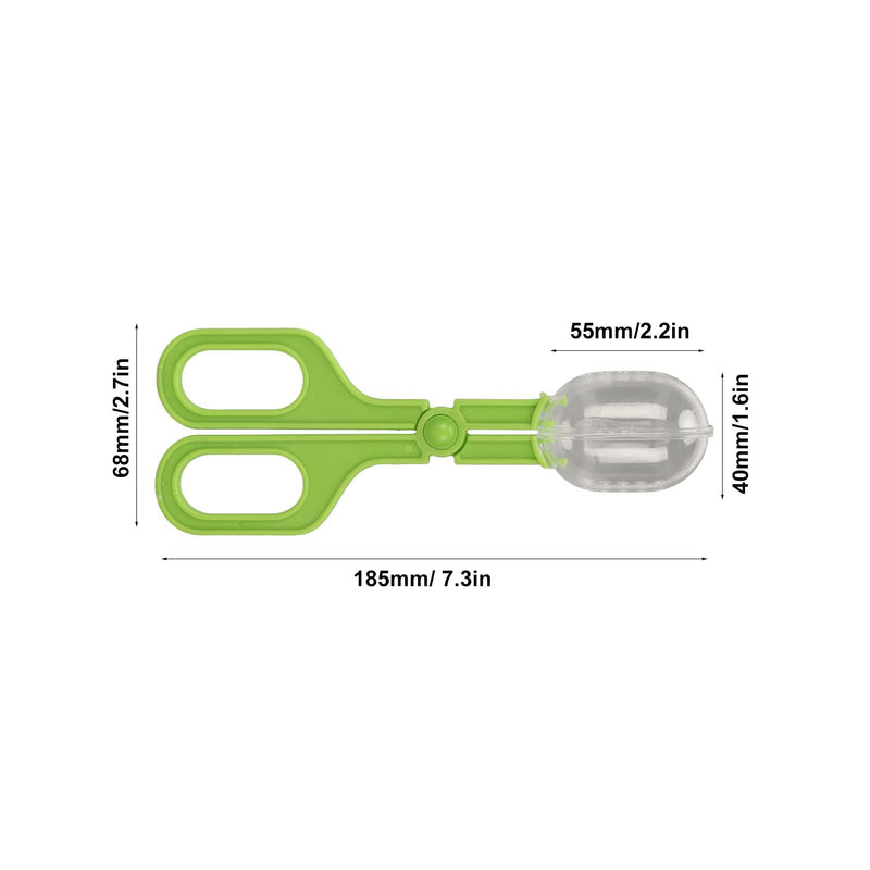 Reptile Feeding Clamp Poop Tongs Reptile Feeding Tool Reptile Poop Scoop with Vents for Tortoise Lizard Spider (Green) hamster poop scoop - PawsPlanet Australia