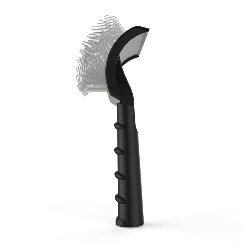 CeleMoon Extra Long Pin Slicker Brush for Dogs Cats - Grooming Brush for Thick Coat, Long Hair & Curly Fur, Gentle Dematting Tool for Cockapoos, Poodles & Doodles black - PawsPlanet Australia