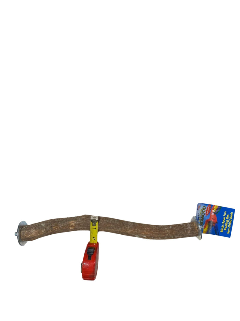 Polly's Full Length Hardwood Bird Perch, 16-Inch, Natural Brown 16" - PawsPlanet Australia