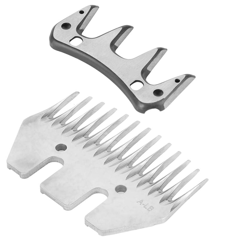 Walfront Sheep Shears Blades, Stainless Steel Sheep Clippers Blade Replacement Shearing Combs and Cutters for Goats Clipper(13 Tooth Straight Blade (+ Swing Blade)) - PawsPlanet Australia