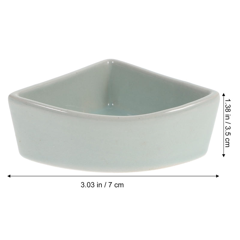 Hamster Bowl, Ceramic Food Bowl Guinea Pigs Rabbit Food Water Feeding Dish Small Animal Food Bowl for Guinea Pigs Gerbil Rat Chinchilla Hedgehog Cage Supplies, Blue