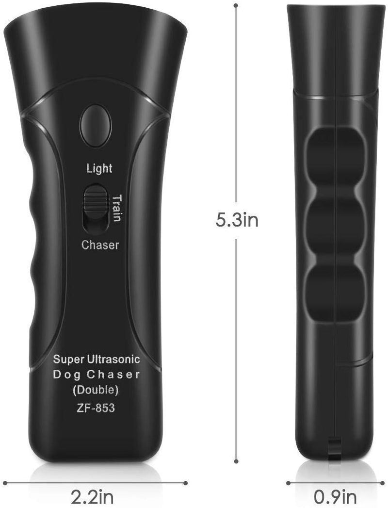 Ultrasonic Dog Trainer Device Electronic Dog Deterrent/Dog Barking Control Devices Training Tool Stop Barking Sonic Dog Repeller (Black) - PawsPlanet Australia