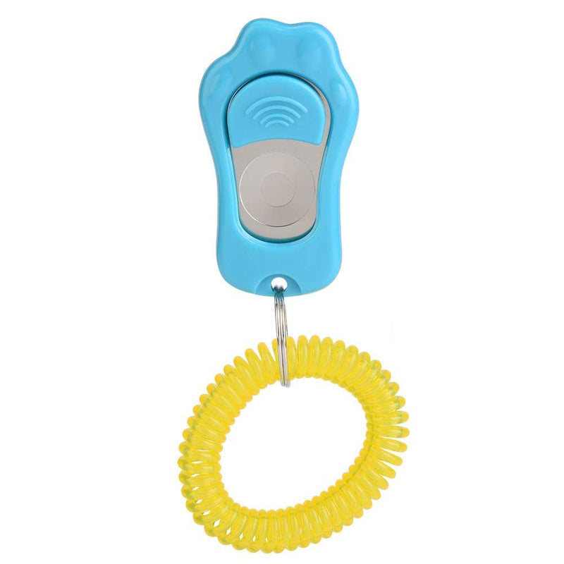 Adjustable 3 Gears Pet Dog Training Clicker Paw Shaped Pet Training Clicker Durable Lightweight with Wrist Strap for Cats Birds (Blue) Blue - PawsPlanet Australia