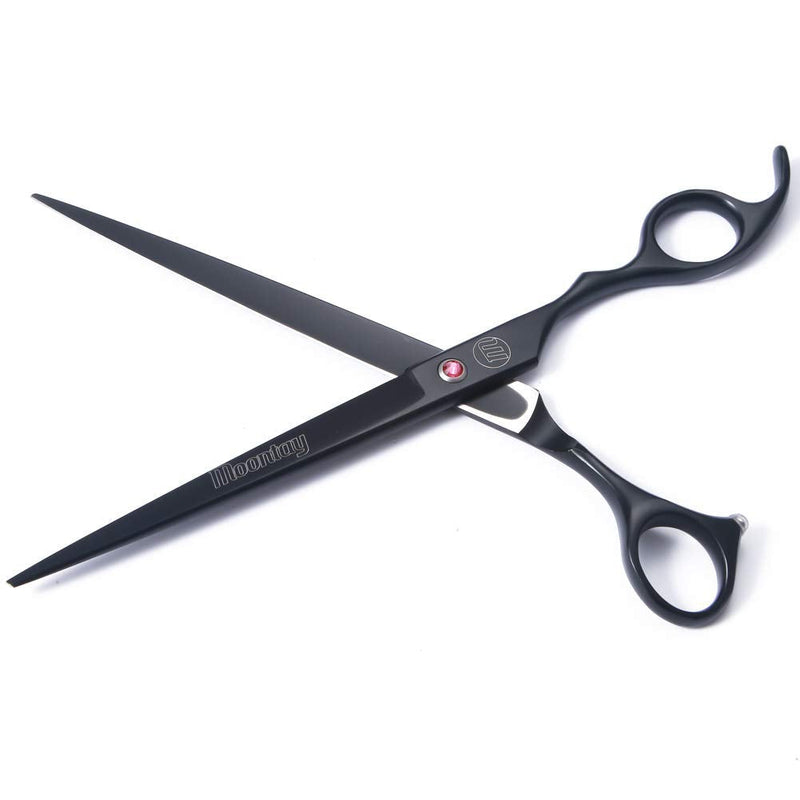 Professional Dog Grooming Scissors Set, 7 Inch/8 Inch Pet Grooming Scissors Chunkers Shears for Dog, Curved Dog Grooming Scissors, Thinning Shears for Dog with Grooming Comb 8 Inch (Pack of 5) Black
