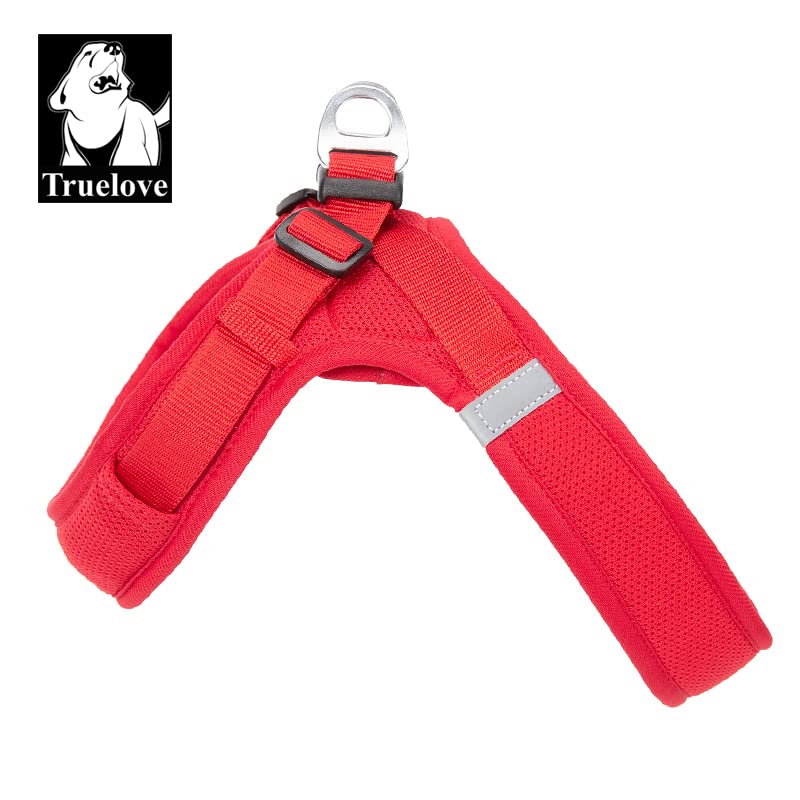 WINHYEPET Dog Harness Soft Mesh Reflective Breathable Step-in Dog Harness,Easy Adjustment Harness with Safety Buckle for Extra Small and Small Dogs, Vest Harness TLH3013(Red,S) S Red - PawsPlanet Australia
